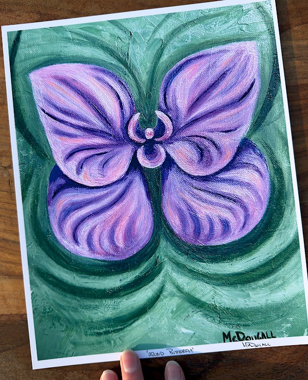 Orchid Butterfly Print